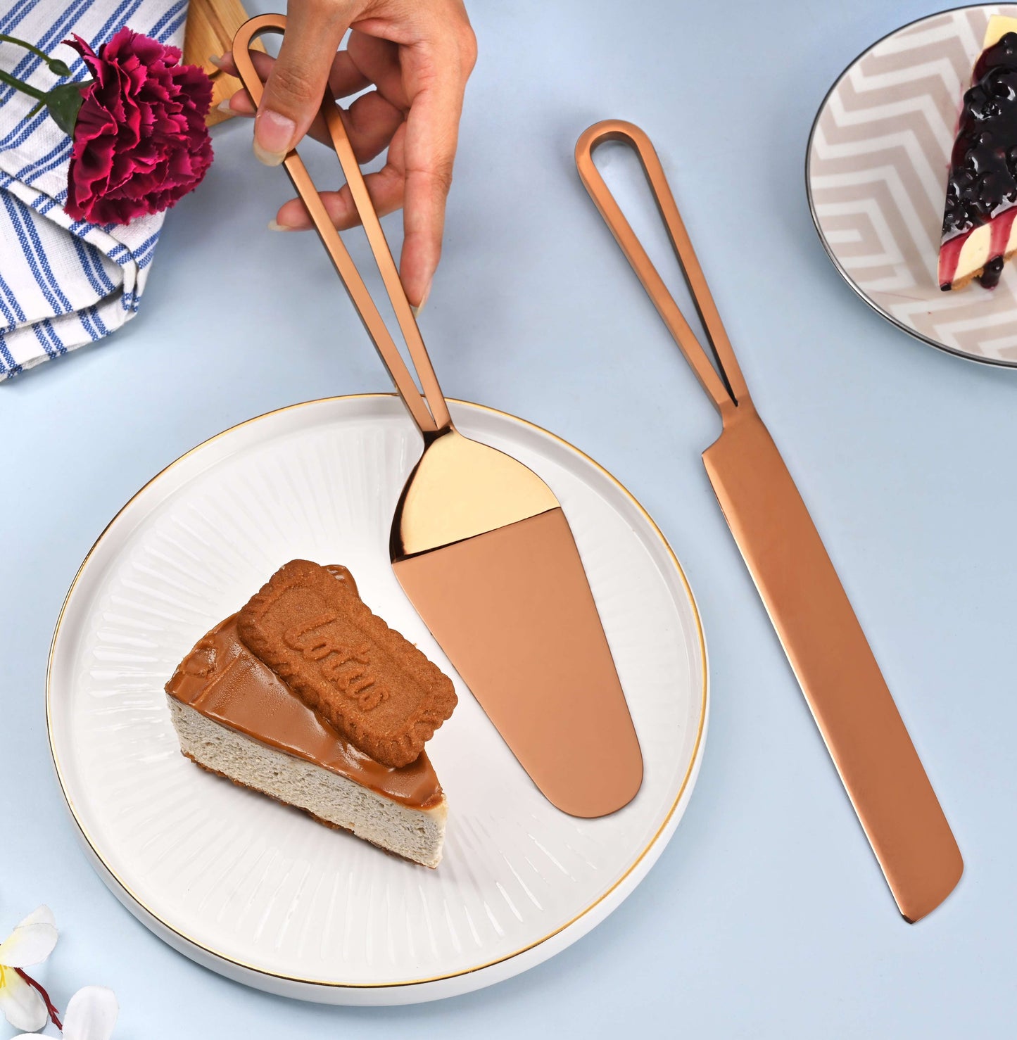 Ruby Collection - Cake Knife and Server Set of 2 with Luxurious Gift Box