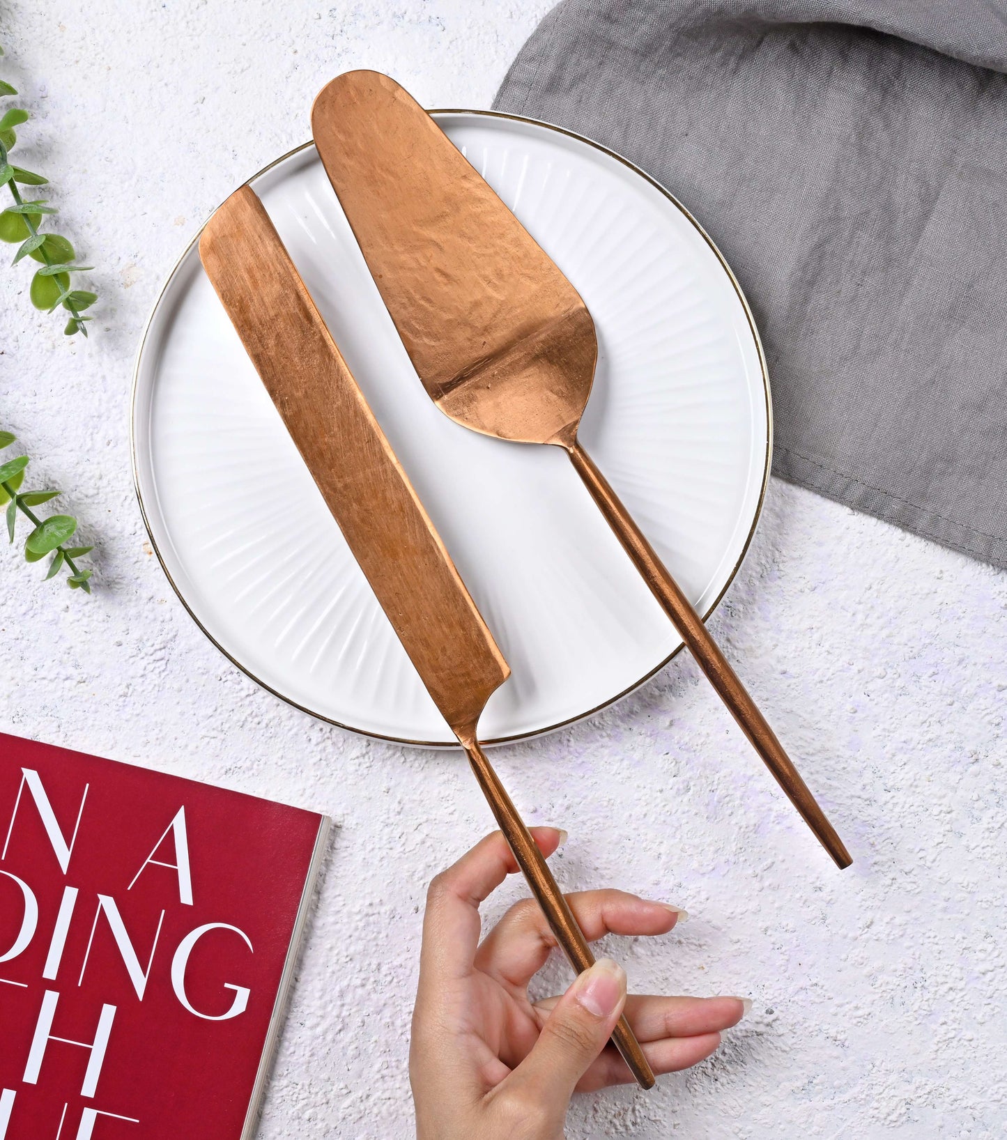 Sapphire Collection - Cake Knife and Server Set of 2 with Luxurious Gift Box
