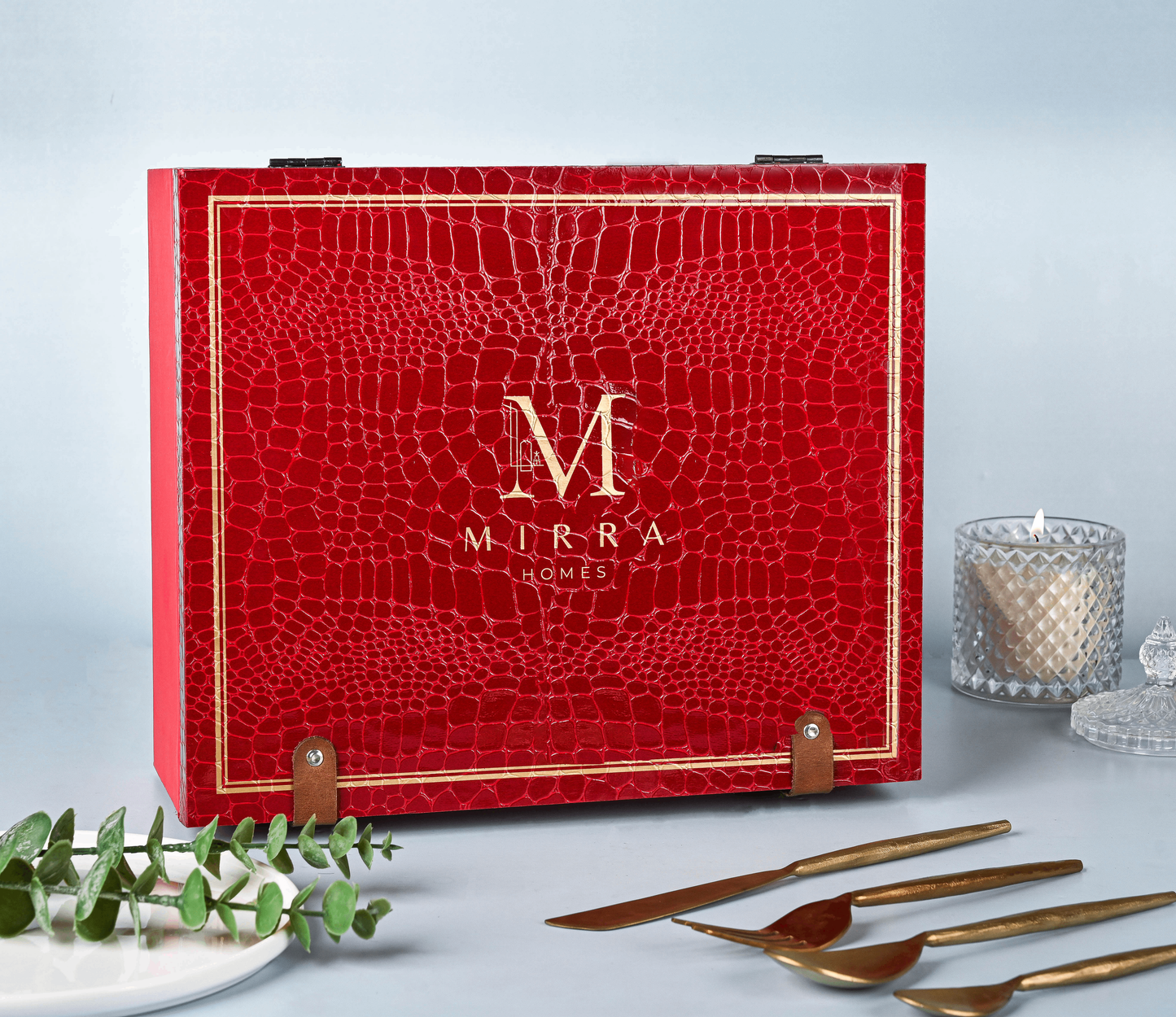 Ruby Collection - Cutlery Set with Luxurious Leather Gift Box