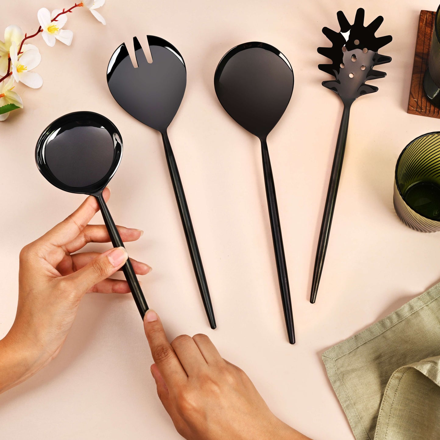 Emerald Collection - Serving Tools Set of 4 with Luxurious Gift Box