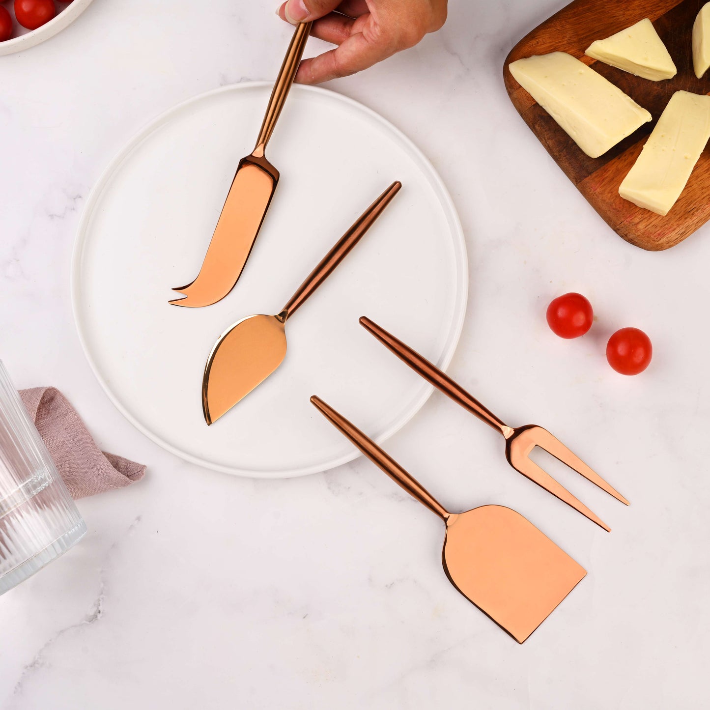 Emerald Collection - Cheese Knives Set of 4 with Luxurious Gift Box