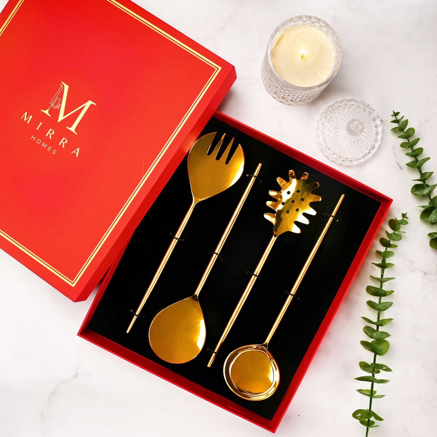 Coral Collection - Serving Tools Set of 4 with Luxurious Gift Box